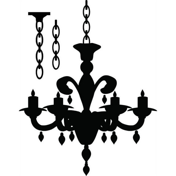 Do It Yourself Wall Decal Sticker Chandelier Living Room Home Decor Custom Mural Art 18x28"
