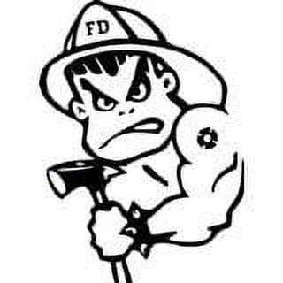 Do It Yourself Wall Decal Sticker Fireman Kids Boys Bedroom