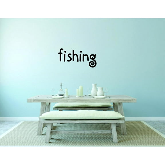 Do It Yourself Wall Decal Sticker Fishing Camping Outdoors Quote Home Decor 16x40"