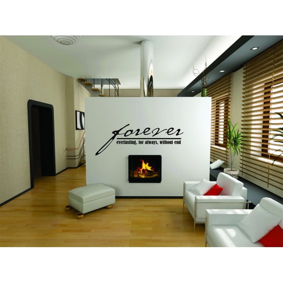 Do It Yourself Wall Decal Sticker Forever Definition Defined Everlasting , For Always , Without End 12x36"