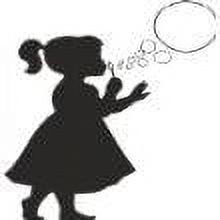 Do It Yourself Wall Decal Sticker Girl Blowing Bubbles 20"X20" Living Room