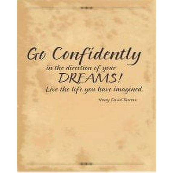 Do It Yourself Wall Decal Sticker Go Confidently In The Direction Of Your Dreams!... Bedroom Decoration Mural Image