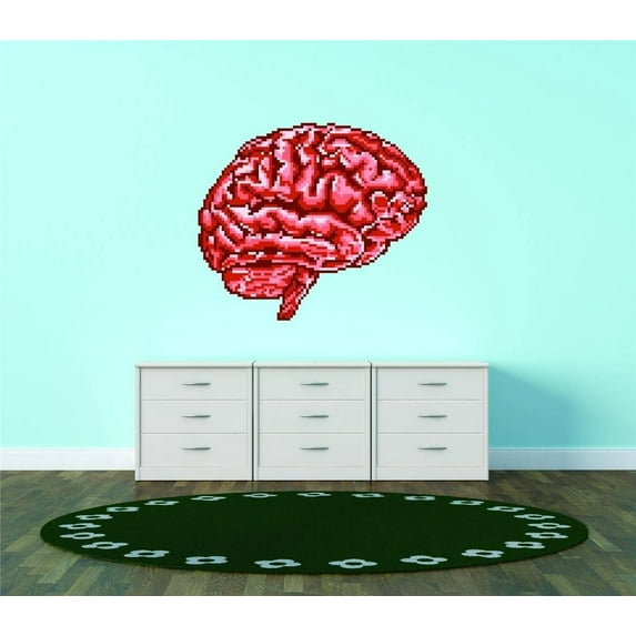 Do It Yourself Wall Decal Sticker Grey Matter Brain Decor 30x30
