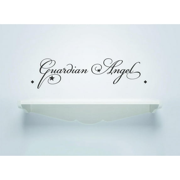 Do It Yourself Wall Decal Sticker Guardian Angel Quote Home Decor 16x40"