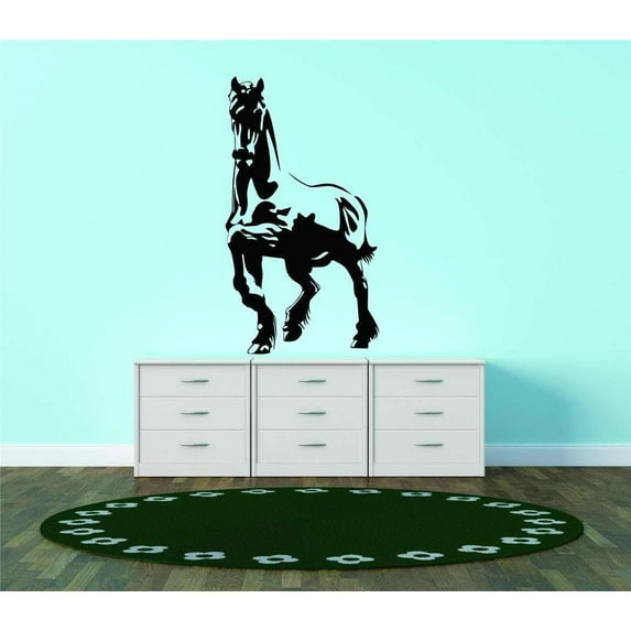 Do It Yourself Wall Decal Sticker Horse Wild Equine Bedroom Decoration Kids Boy Girl Teen Dorm Room Children 20x25