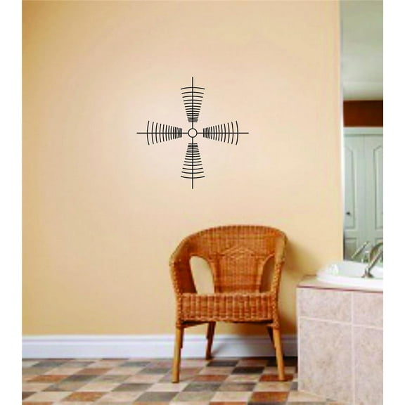 Do It Yourself Wall Decal Sticker Hunting Hobby Hunting Bullseye Design Gun Shooting Range Hunter Hobby Custom Cut18x18"