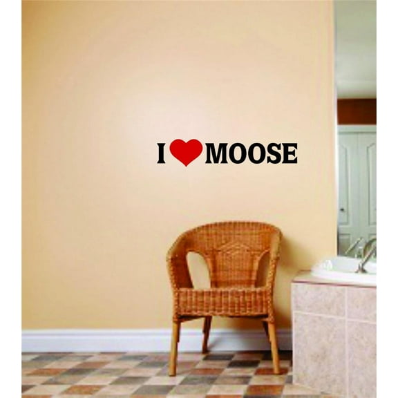 Do It Yourself Wall Decal Sticker I Love Moose Quote Hunting Sport Bedroom Home Decor S Decoration Ideas 8x32"
