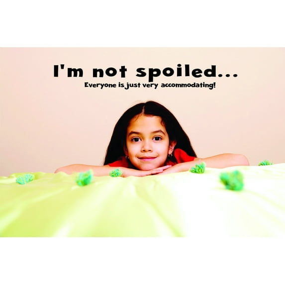 Do It Yourself Wall Decal Sticker I'm Not Spoiled... Everyone Is Just Very Accommodating! Quote 20x40"