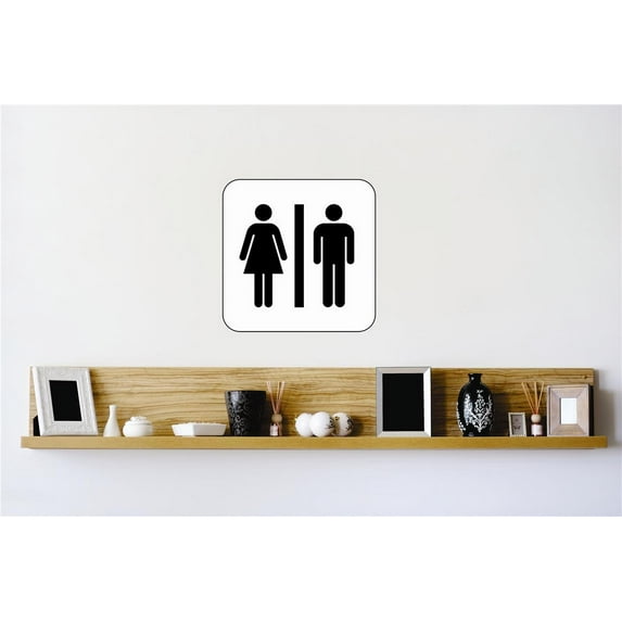 Wall Design Pieces Men Women Bathroom Sign Commercial Business 18x18"
