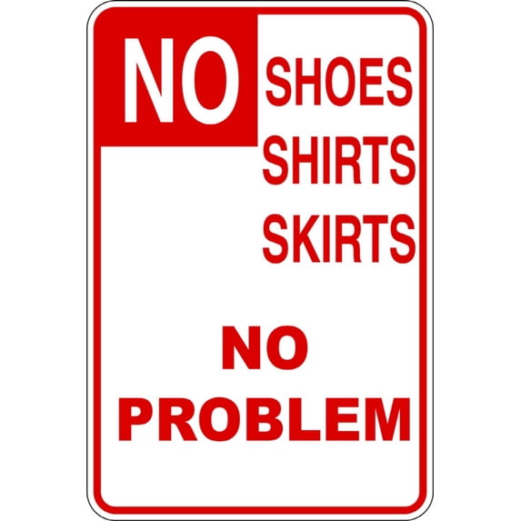 Do It Yourself Wall Decal Sticker No Shoes Shirts Skirts Girls Boys Bed Room Size: 9 X 15 "