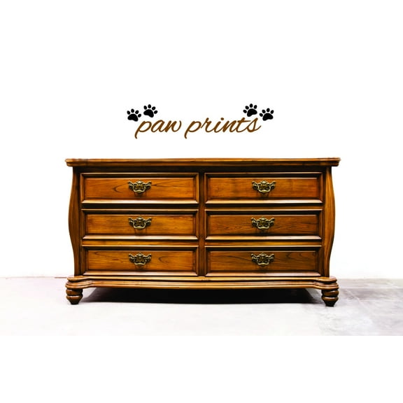 Do It Yourself Wall Decal Sticker Paw Prints Heart Animal Cat Dog Decoration Art 8x20"