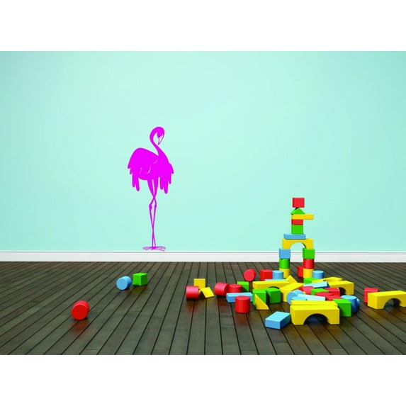 Do It Yourself Wall Decal Sticker Pink Flamingos Kids Bedroom Animal Design 12x36"