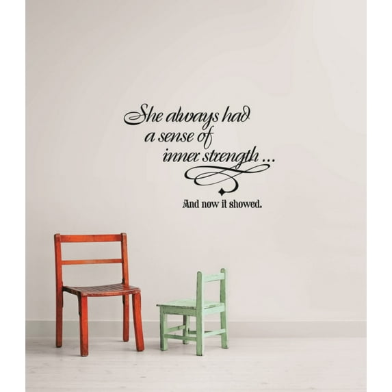 Do It Yourself Wall Decal Sticker She Always Had A Sense Of Inner Strength Inspire Life Quote Size: 16 X20"