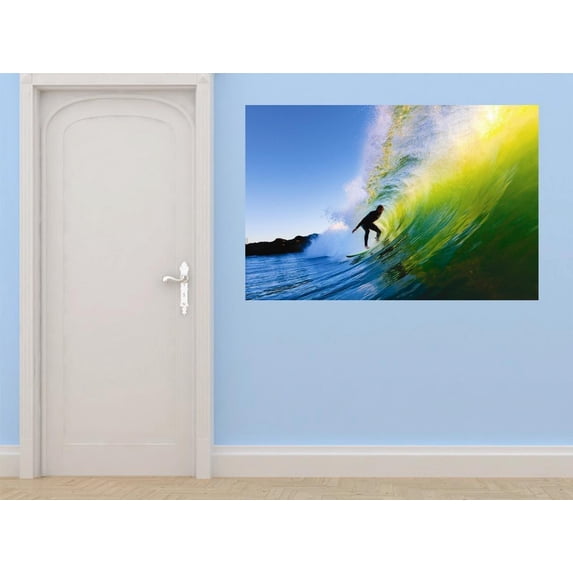 Do It Yourself Wall Decal Sticker Surf Board Wave 20 X30"