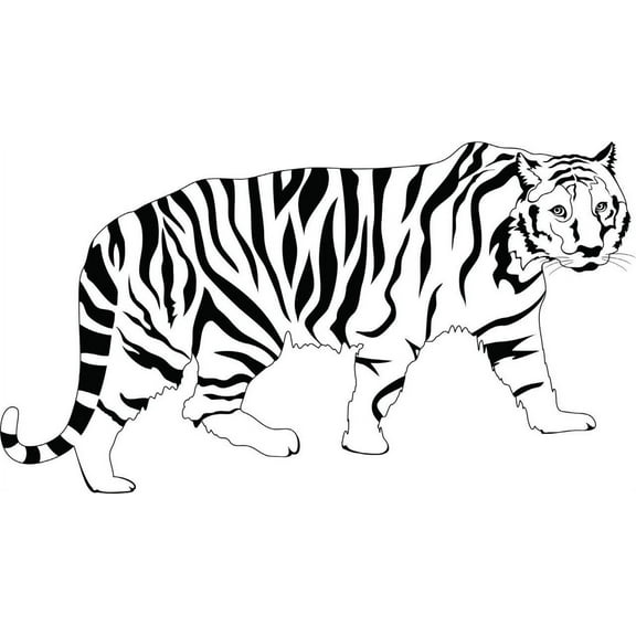 Do It Yourself Wall Decal Sticker Tiger Kids Bed Room