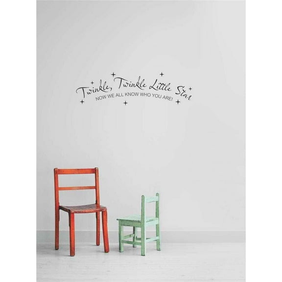 Do It Yourself Wall Decal Sticker Twinkle Twinkle Little Star Now We All Know Who You Are! Newborn Boy Girl Nursery Life Celebration Quote 8x20