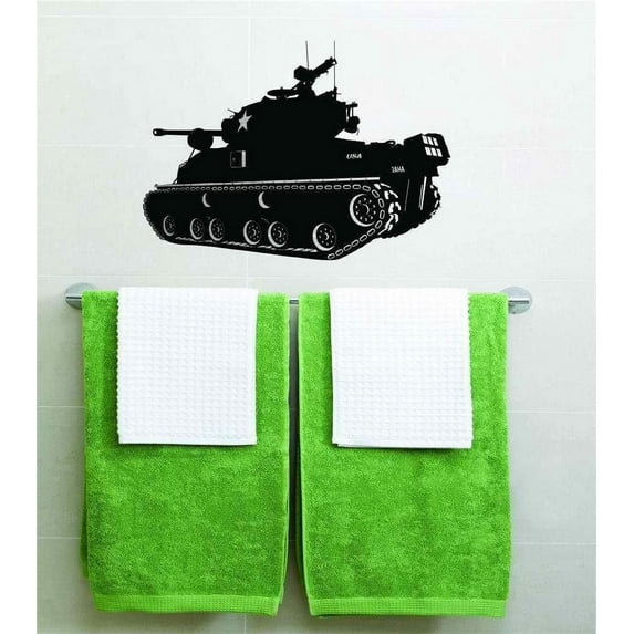 Do It Yourself Wall Decal Sticker United States Army Military Fighting War Tank Bedroom Decoration Boy Girl Teen Dorm Room Children 20x30