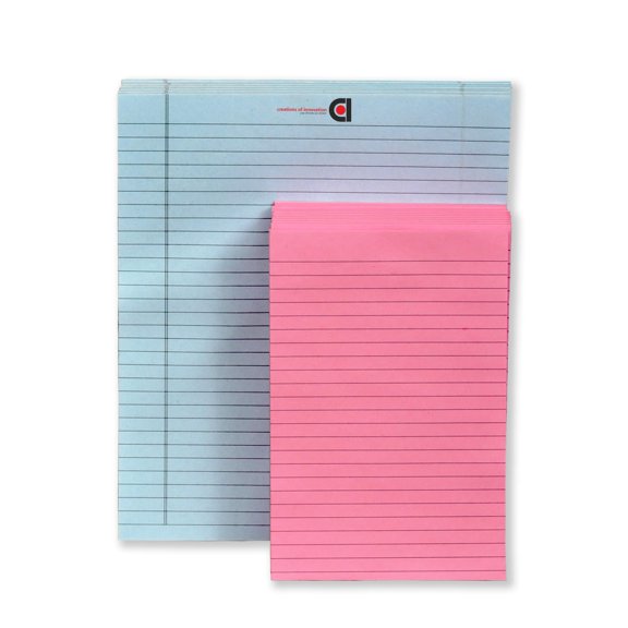 Do List Notepad Tear-Off Pad, Ruled 10.5x8.5 Blue, Pack Of 6 & 5 X 8 Pink, Pack Of 12 Inch