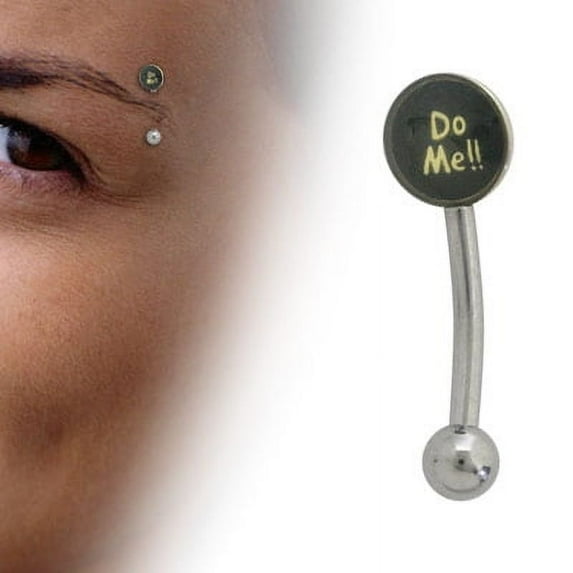 Do Me Logo Curved Eyebrow Ring