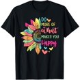 thumbnail image 1 of Do More of What Makes You Happy Positive Quotes Flower Gifts T-Shirt100% cotton short-sleeved shirt for both men and women, 1 of 6