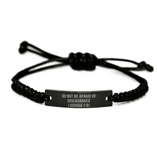 Do Not Be Afraid Or Discouraged Bracelet Joshua 1:9 Bracelet Joshua 1 9 Baptism Communion Gifts For Him Her Men Women Stainless Steel Bracelet