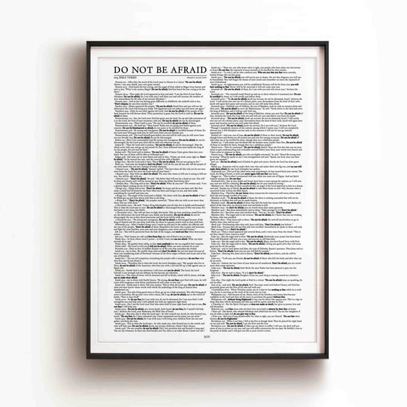 Do Not Be Afraid Scripture Poster, Unframed Canvas 16x20in