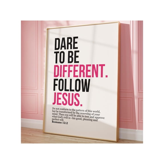 Do Not Be Conformed To Pattern of World Romans 12 2 Girly Christian Wall Art