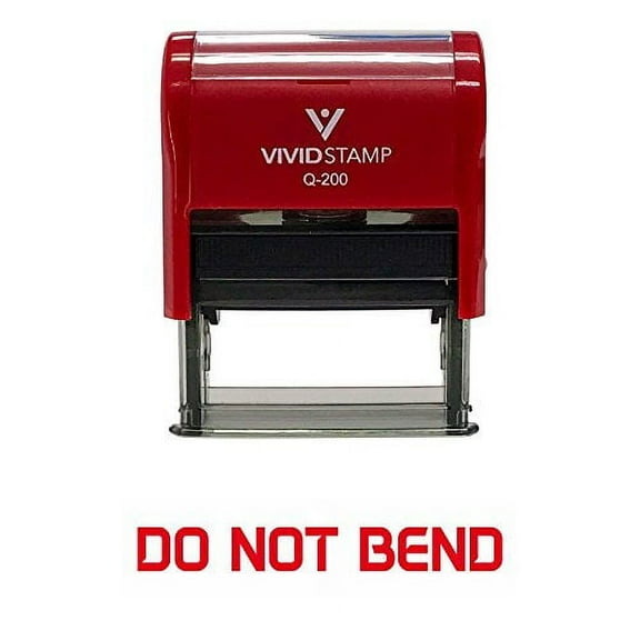 Do Not Bend Office Self-Inking Office Rubber Stamp (Red) - M