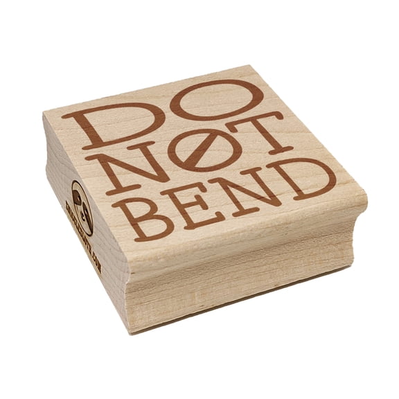 Do Not Bend Stacked Fun Text Square Rubber Stamp Stamping Scrapbooking Crafting - Small 1.25in