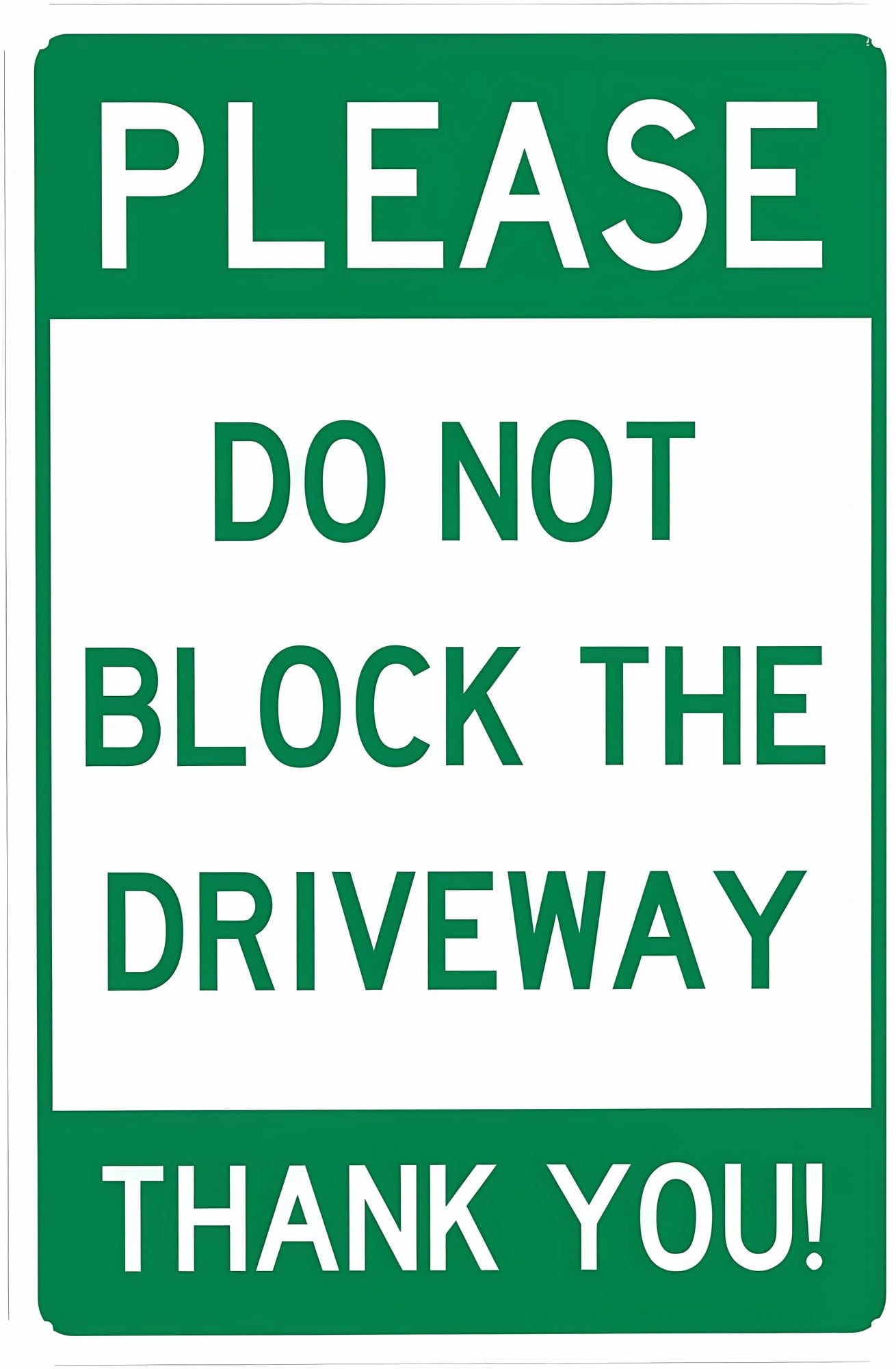 Do Not Block Driveway No Parking Sign 8"x12" - Metal Security Easy to ...