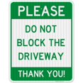 thumbnail image 1 of Do Not Block Driveway Sign, No Parking Sign, 24x30 Inches, 3M EGP Reflective .080 Aluminum, Fade Resistant, Indoor/Outdoor Use, Made in USA, 1 of 17