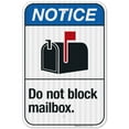 thumbnail image 1 of Do Not Block Mailbox Sign, ANSI Notice Sign,, 1 of 8