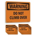 thumbnail image 1 of Do Not Climb Over OSHA WARNING Aluminum Sign 18 Inch x 12 Inch - 10 Pack, 1 of 8