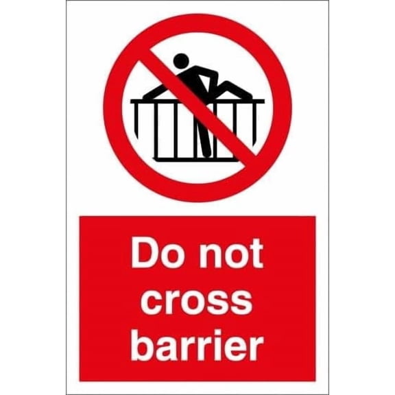 Do Not Cross Barrier Signs Metal Sign 8x12 Inch Notice Danger Warning Caution for Outdoor & Indoor
