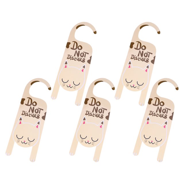 Do Not Disturb Door Hanger 5pcs Cat Privacy Sign Please Knock Sign in