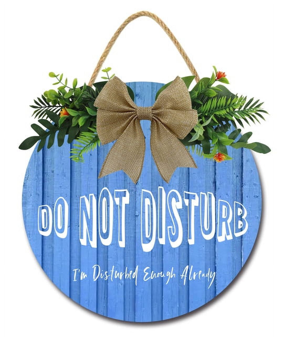 Do Not Disturb Door Hanger Sign, Double Side Wood Meeting Sign for Office Door Meeting Room Home ...