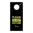 thumbnail image 1 of Do Not Disturb Door Hanger Sign, (Yellow on White) 10 Pack Size: 8.5 x 3.5, 1 of 5