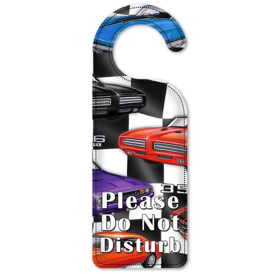 Do Not Disturb Door Knob Hanger Sign - 60's Hot Rods - Image by Dan Morris
