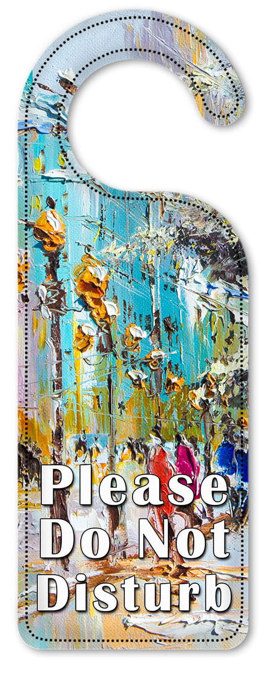 Do Not Disturb Door Knob Hanger Sign - Abstract Busy Square - Walmart.com