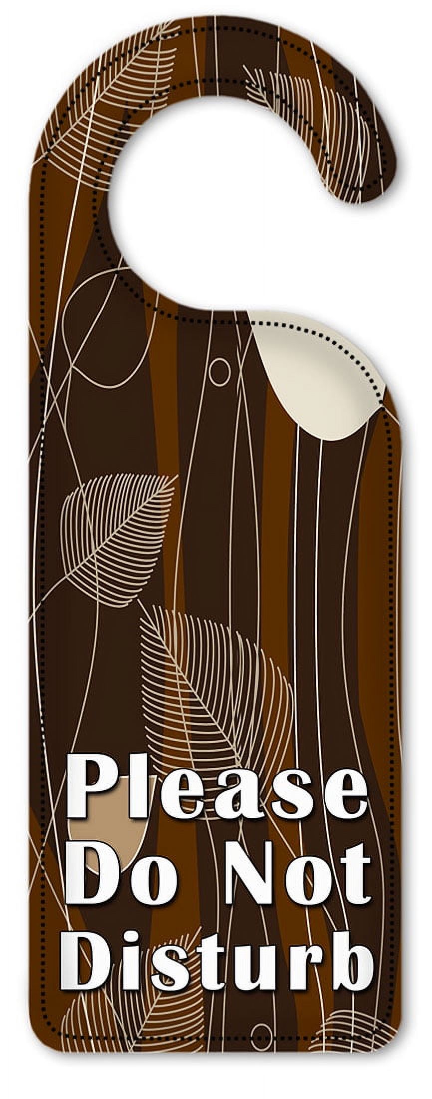 Do Not Disturb Door Knob Hanger Sign - Abstract Mocha - Walmart.com