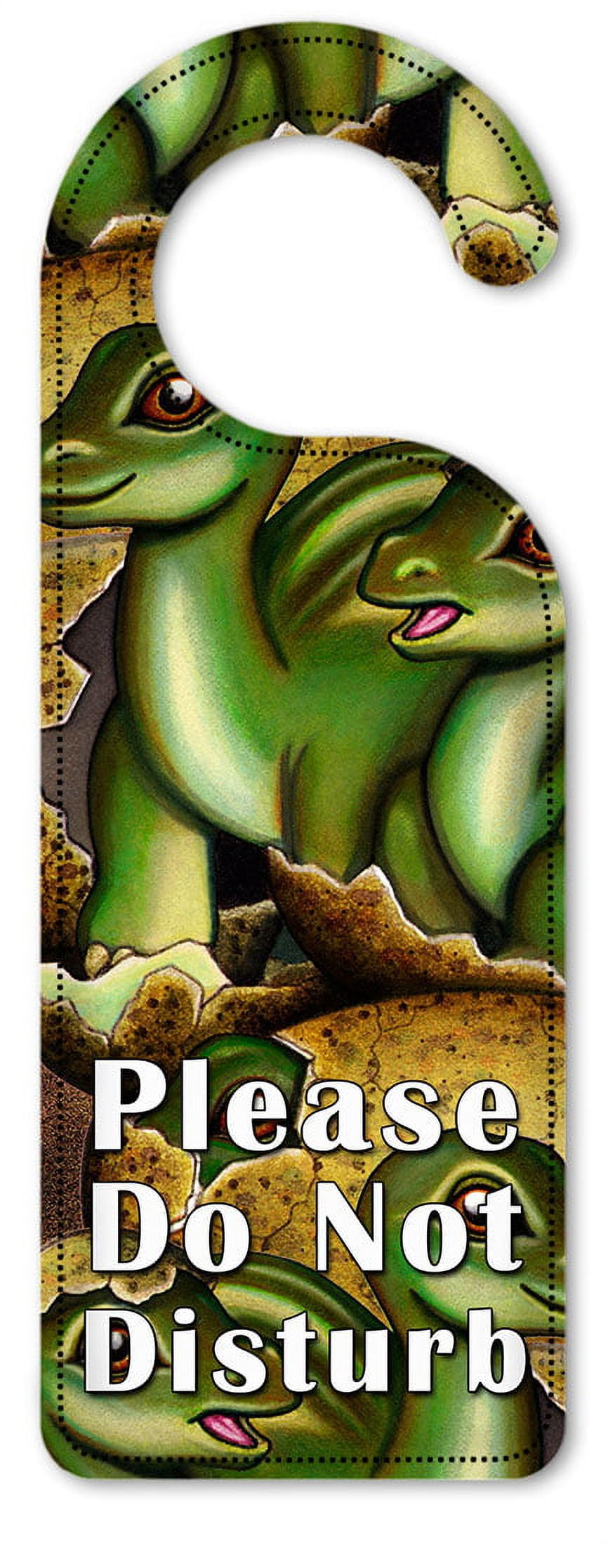 Do Not Disturb Door Knob Hanger Sign - Baby Dinosaurs - Image by Dan ...