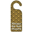 thumbnail image 1 of Do Not Disturb Door Knob Hanger Sign - Black & Gold Half Circles, 1 of 3