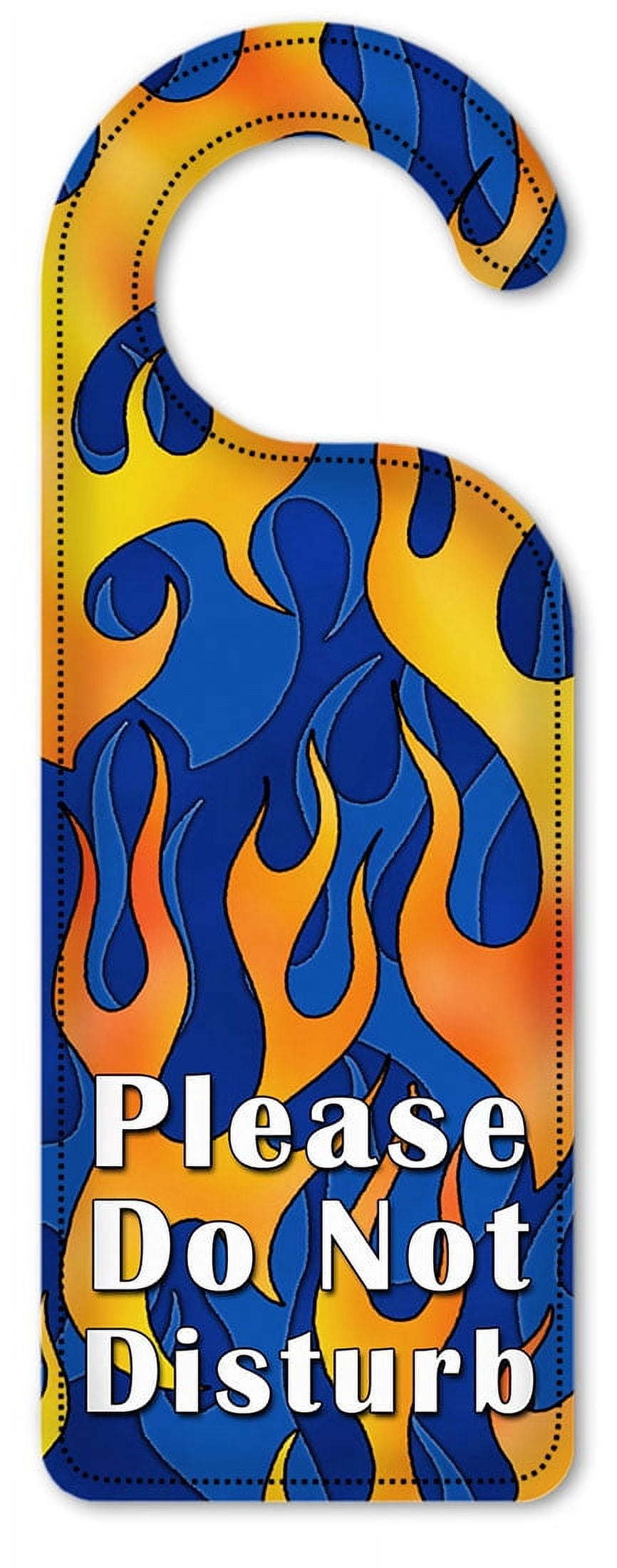 Do Not Disturb Door Knob Hanger Sign - Blue Flames - Image by Dan ...