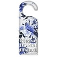 thumbnail image 1 of Do Not Disturb Door Knob Hanger Sign - Blue Roses, 1 of 3