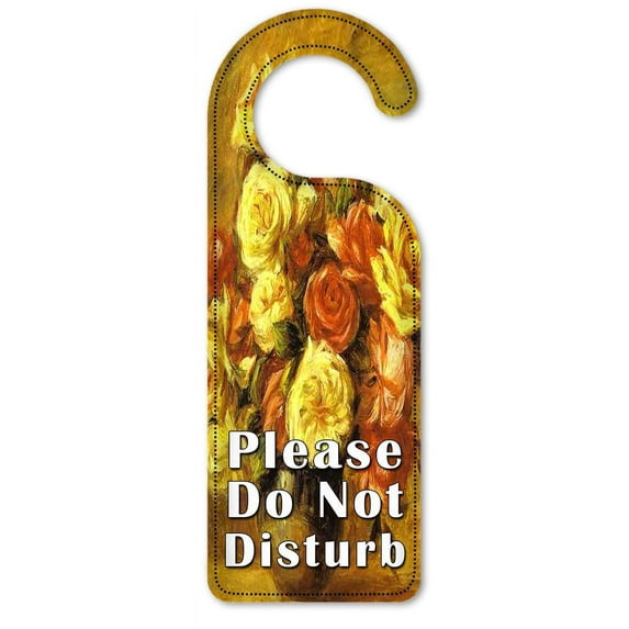 Do Not Disturb Door Knob Hanger Sign - Bouquet de Roses
