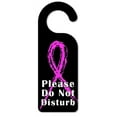 thumbnail image 1 of Do Not Disturb Door Knob Hanger Sign - Breast Cancer Awareness - Pink Logo, 1 of 3