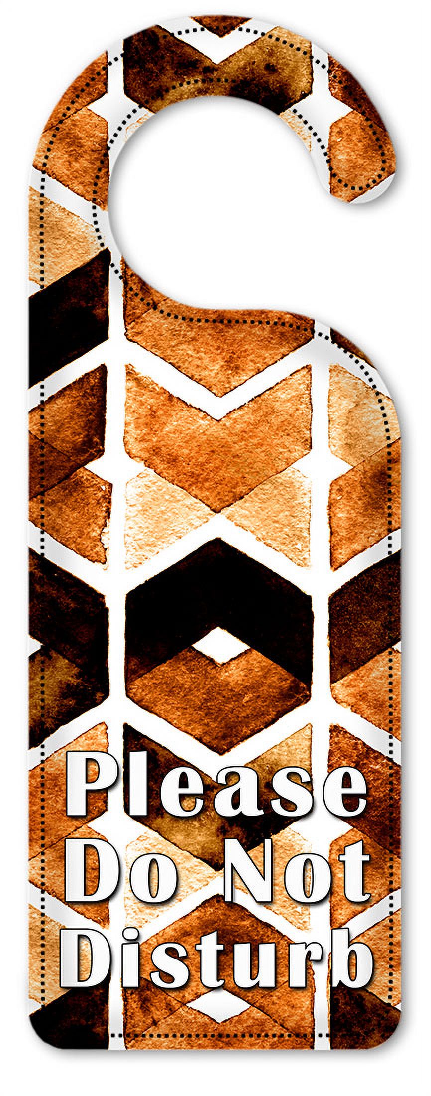 Do Not Disturb Door Knob Hanger Sign - Brown Watercolor Toss - Walmart.com