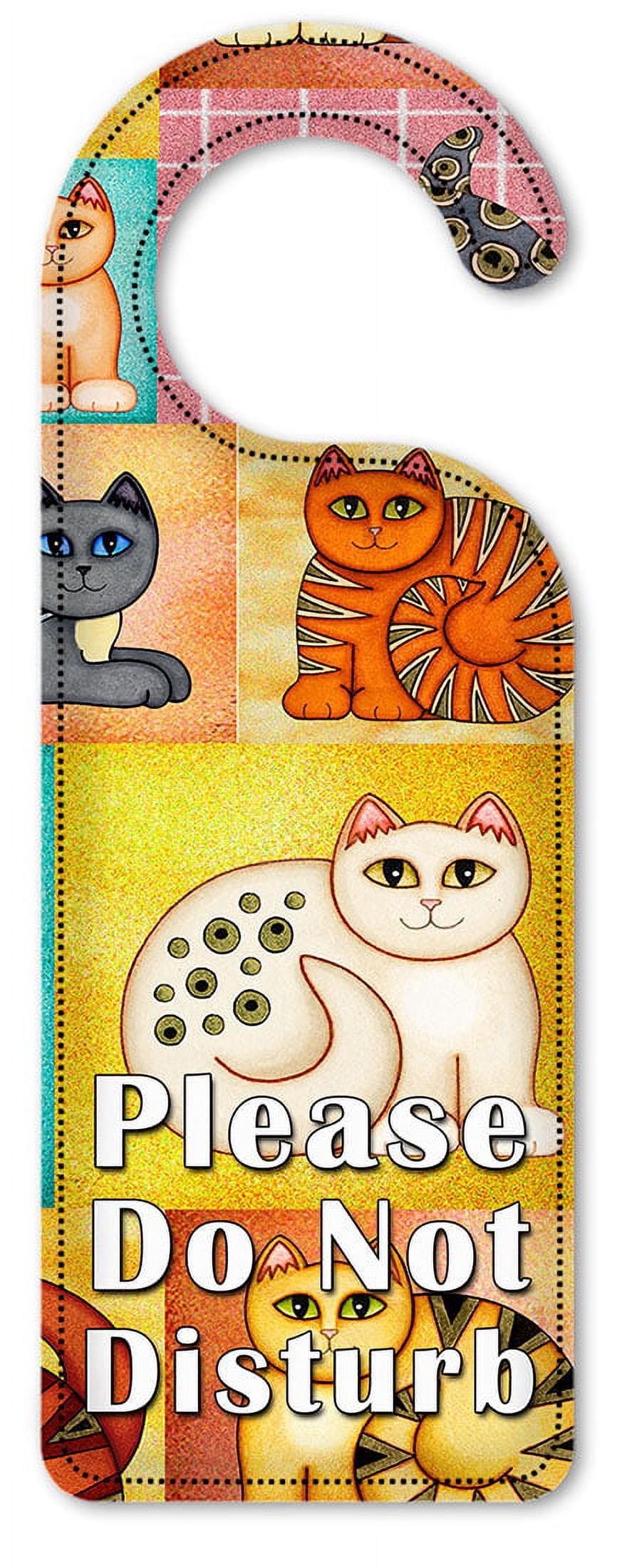 Do Not Disturb Door Knob Hanger Sign - Cat Collage - Image by Dan ...