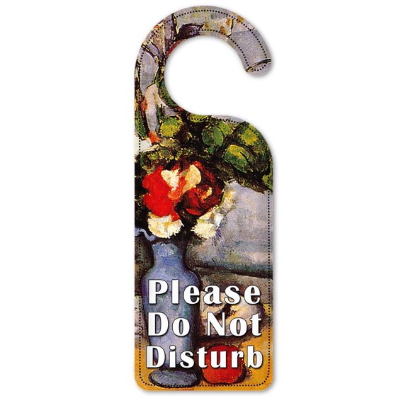 Do Not Disturb Door Knob Hanger Sign - Cezanne: The Blue Vase