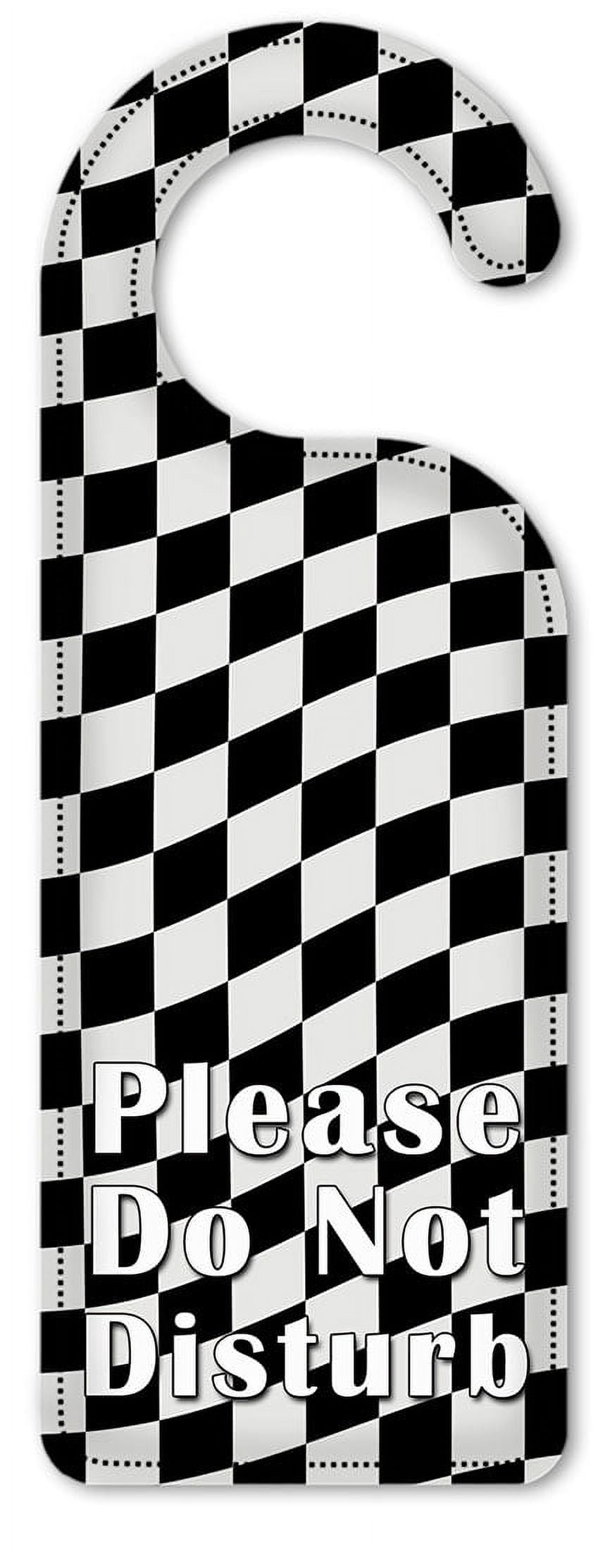Do Not Disturb Door Knob Hanger Sign - Checkered Flag - Walmart.com